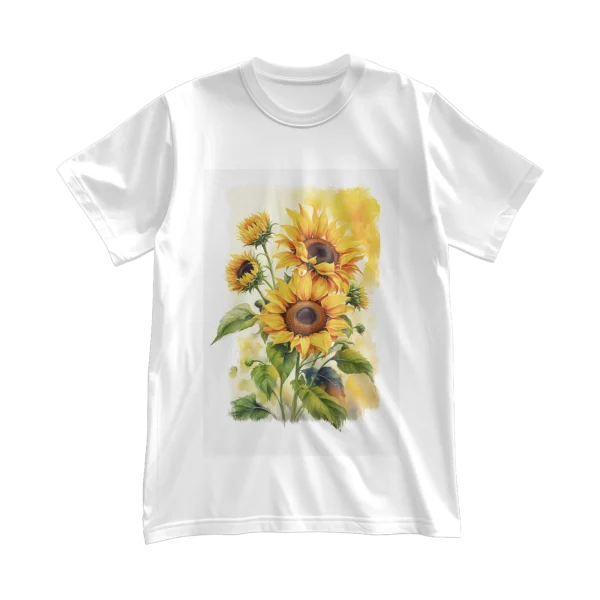 Sunflowers Watercolor t-shirt by Delosantos Design