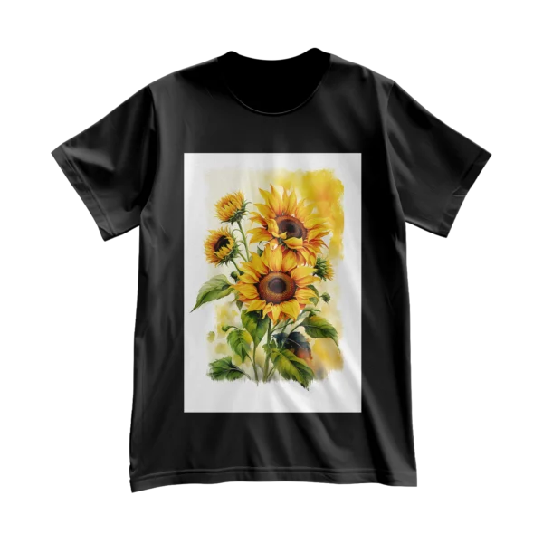 Sunflowers Watercolor t-shirt by Delosantos Design