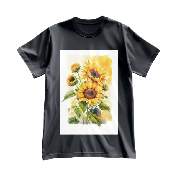 Sunflowers Watercolor t-shirt by Delosantos Design
